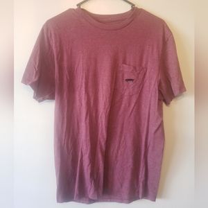 Vans Maroon Mens Medium Short Sleeve Pocket Tee Shirt